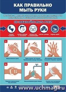 Как правильно мыть руки: формат А3 — интернет-магазин УчМаг