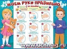 Плакат "Моем руки правильно" — интернет-магазин УчМаг