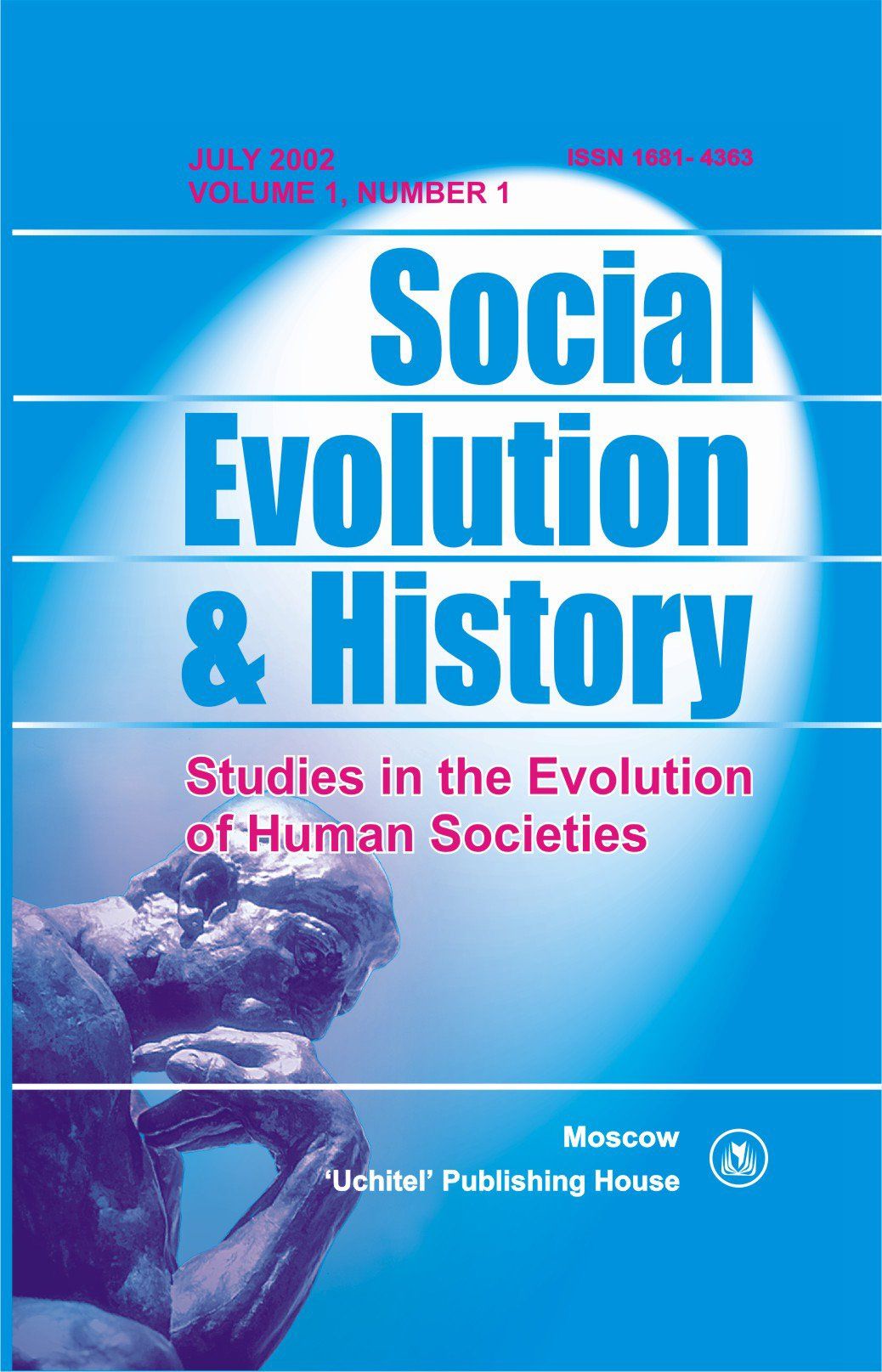 

Social Evolution & History. Volume 1, Number 1. Международный журнал