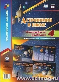 Комплект плакатов "Астрономия в школе": 4 плаката с методическим сопровождением (Формат А2)
