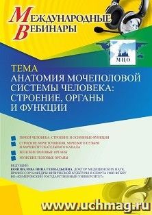 Оформление сертификата участника вебинара 17.02.2021 "Анатомия мочеполовой системы человека: строение, органы и функции" (объем 2 ч.) — интернет-магазин УчМаг